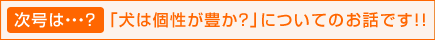 サンカム新聞 次号は、犬は個性が豊か?についてのお話です!!